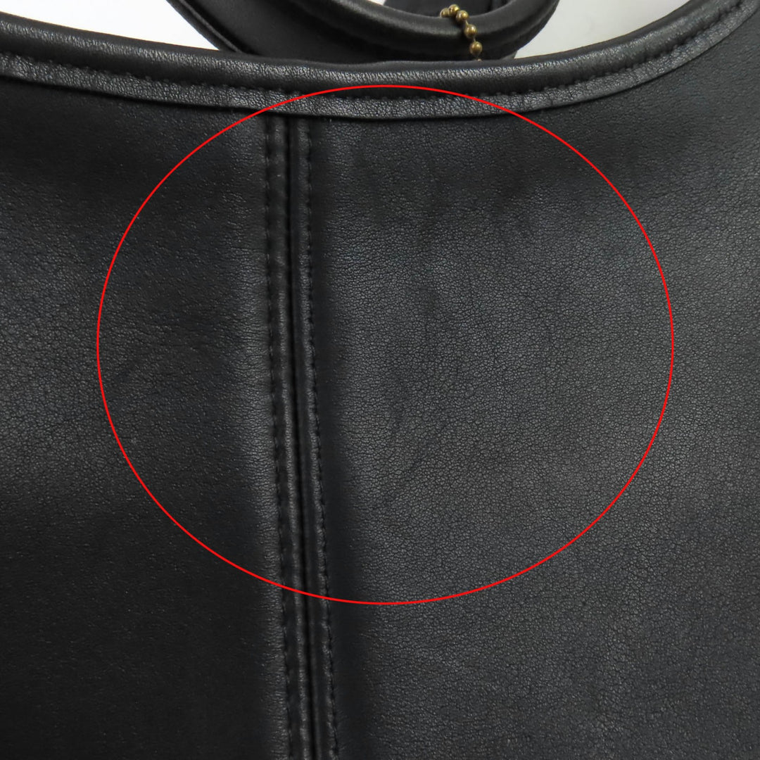美品★COACH オールド コーチ 9025 Ergo エルゴ 希少 チャーム付 グローブレザー ショルダーバッグ 鞄 ブラック レディース