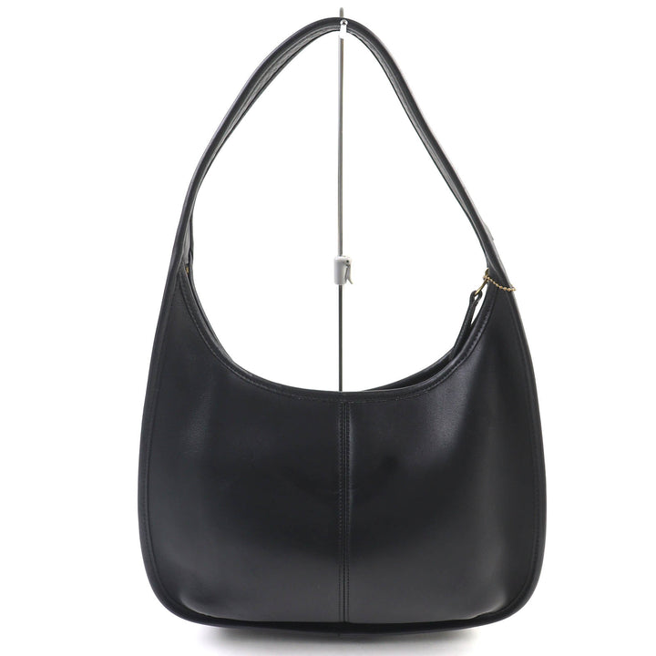 美品△COACH コーチ ヴィンテージ 9033 エルゴ オールドコーチ 肩掛け グローブレザー ワンショルダーバッグ セミショルダーバッグ 黒