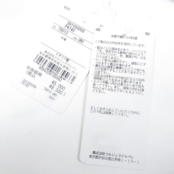 未使用品□メゾンマルジェラ11 SA1VX0008 レザー 4ステッチ フラグメントケース コイン カードケース 財布 ブラック 箱付き イタリア製
