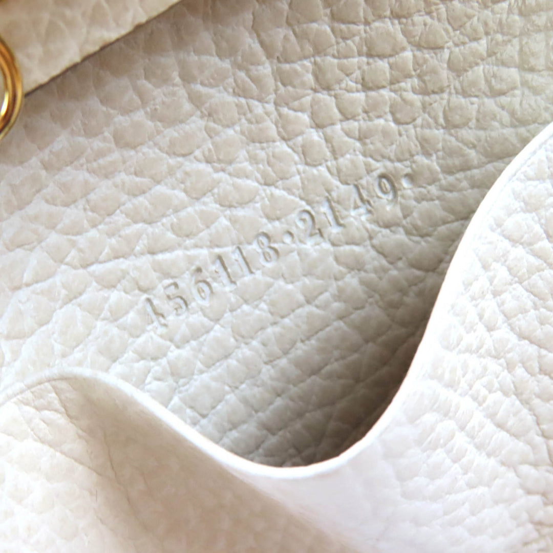 極美品△GUCCI グッチ 456118 ダブルG 6連キーフック レザー キーケース ライトベージュ系 ゴールド金具 箱・保存袋付き 伊製 レディース