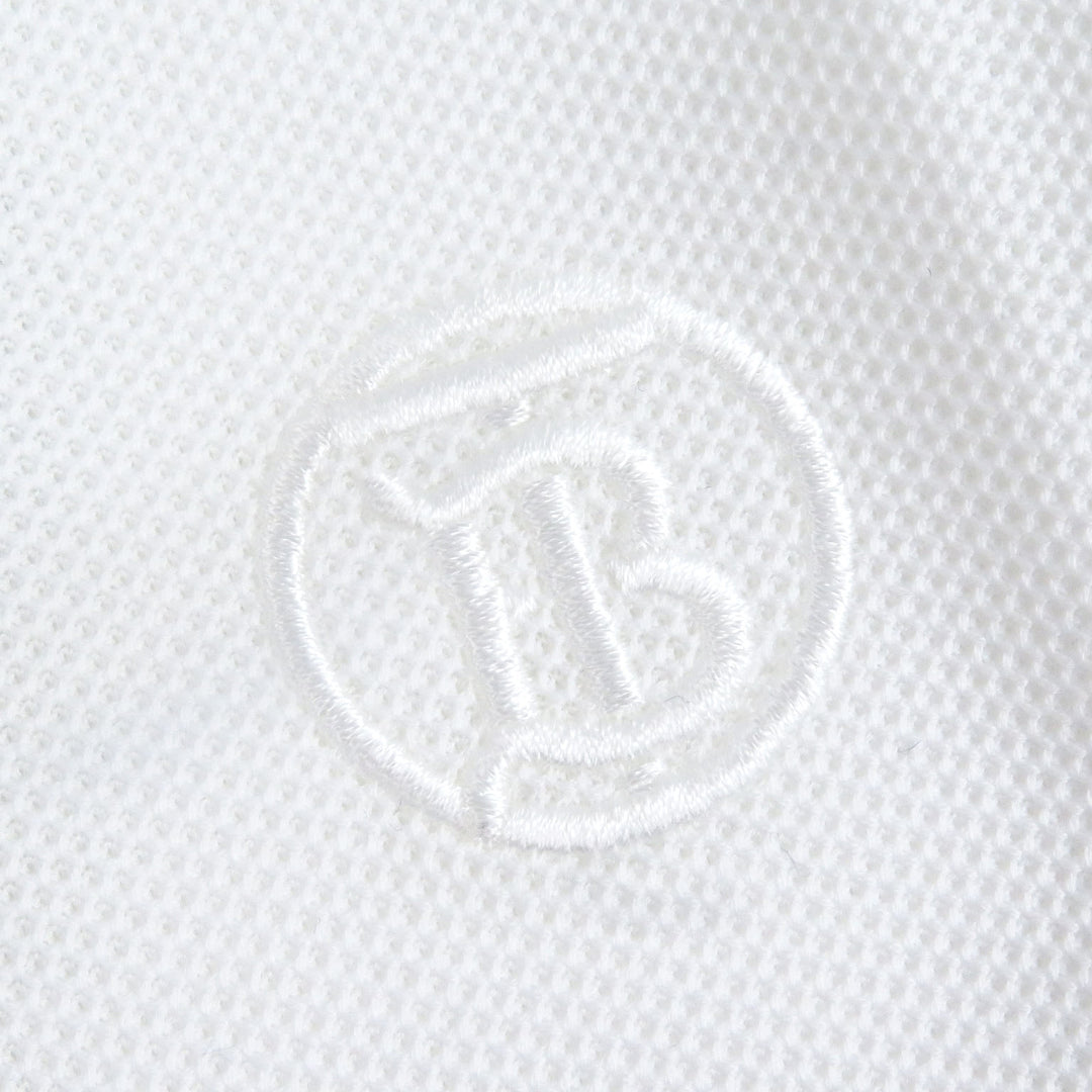 未使用品□BURBERRY バーバリー 8056225 コットン100％ TBロゴ刺繍 エンブロイダリー 半袖ポロシャツ カットソー ホワイト XS　正規品