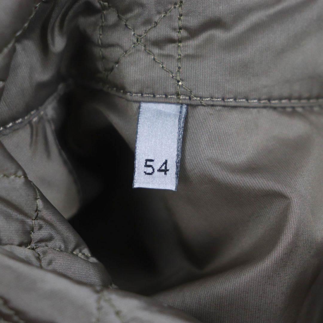 極美品▼DIOR ディオール オム 313C509BA767 ロゴワッペン ロゴ入りボタン カナージュキルティング ジャケット カーキ 54 正規品 メンズ
