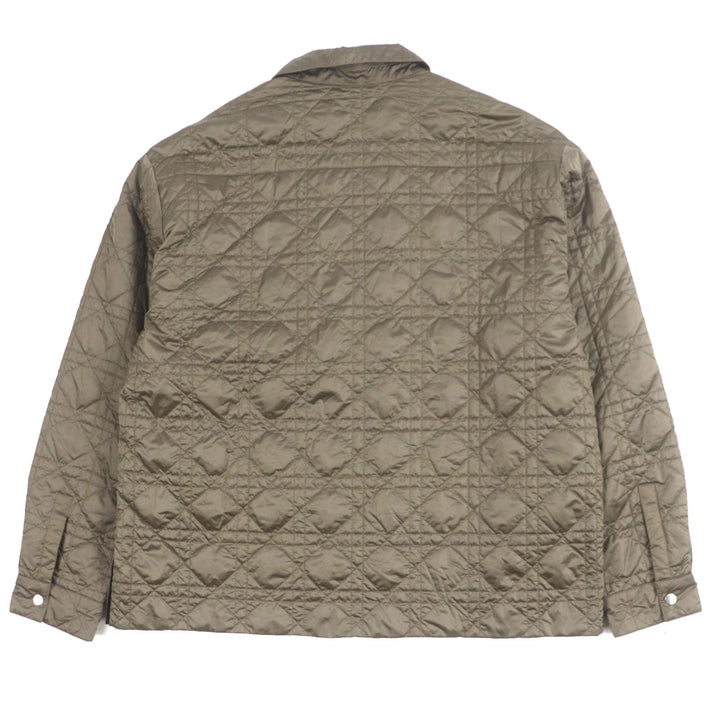 極美品▼DIOR ディオール オム 313C509BA767 ロゴワッペン ロゴ入りボタン カナージュキルティング ジャケット カーキ 54 正規品 メンズ