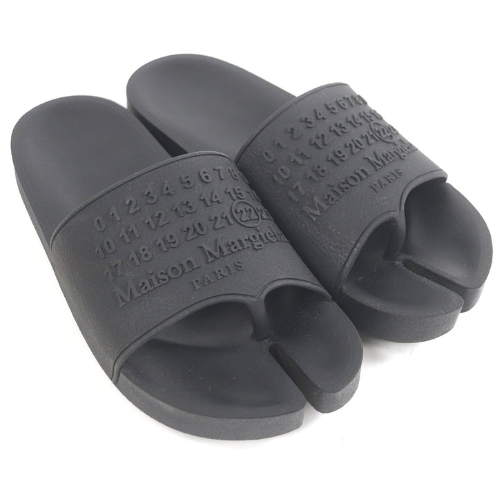 美品□Maison Margiela 22 メゾンマルジェラ22 タビ ラバー スライドサンダル シャワーサンダル ブラック 41 箱・保存袋付き メンズ