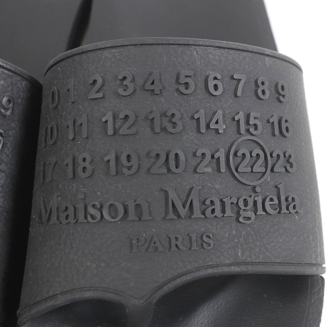 美品□Maison Margiela 22 メゾンマルジェラ22 タビ ラバー スライドサンダル シャワーサンダル ブラック 41 箱・保存袋付き メンズ