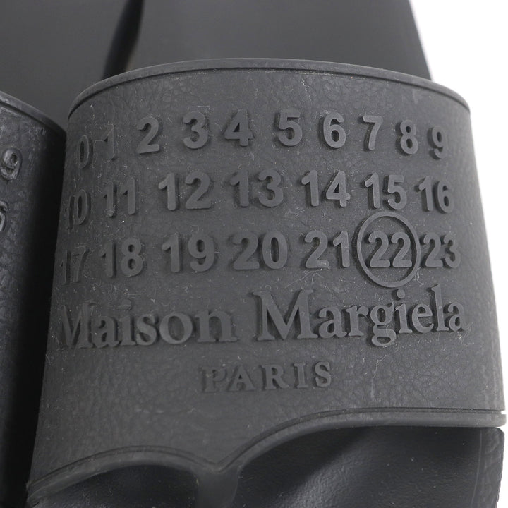美品□Maison Margiela 22 メゾンマルジェラ22 タビ ラバー スライドサンダル シャワーサンダル ブラック 41 箱・保存袋付き メンズ