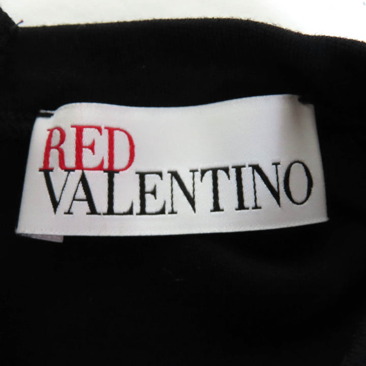美品◇RED VALENTINO レッドヴァレンティノ RN43835-CA57011 25829 星型デザイン ミニドレス 半袖ワンピース 黒 S 正規品 レディース