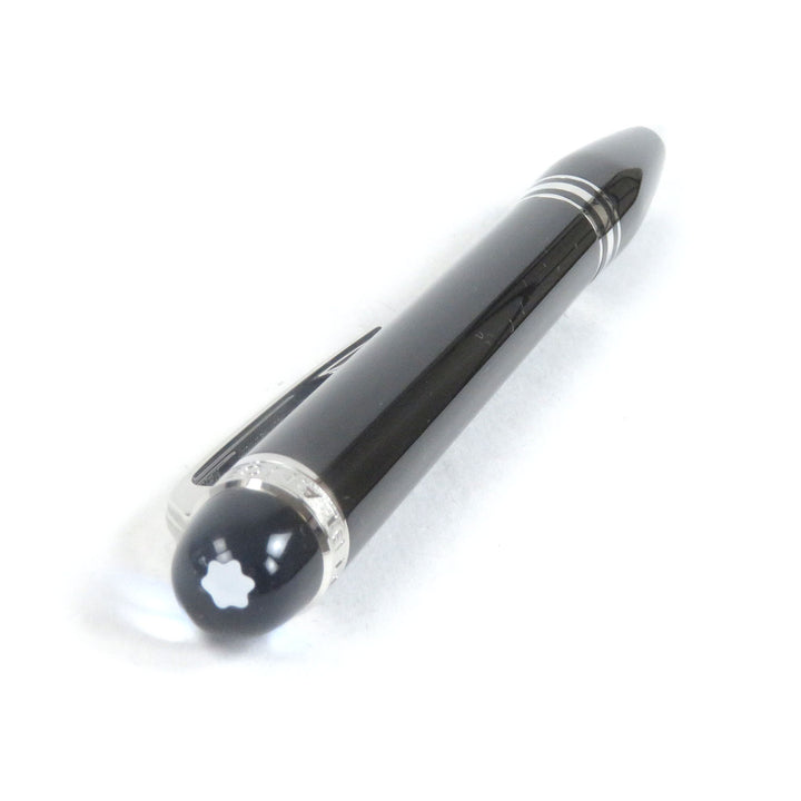 極美品□MONTBLANC モンブラン 132509 スターウォーカーホワイトスター ツイスト式 ボールペン ブラック シルバー ドイツ製 筆記確認済み