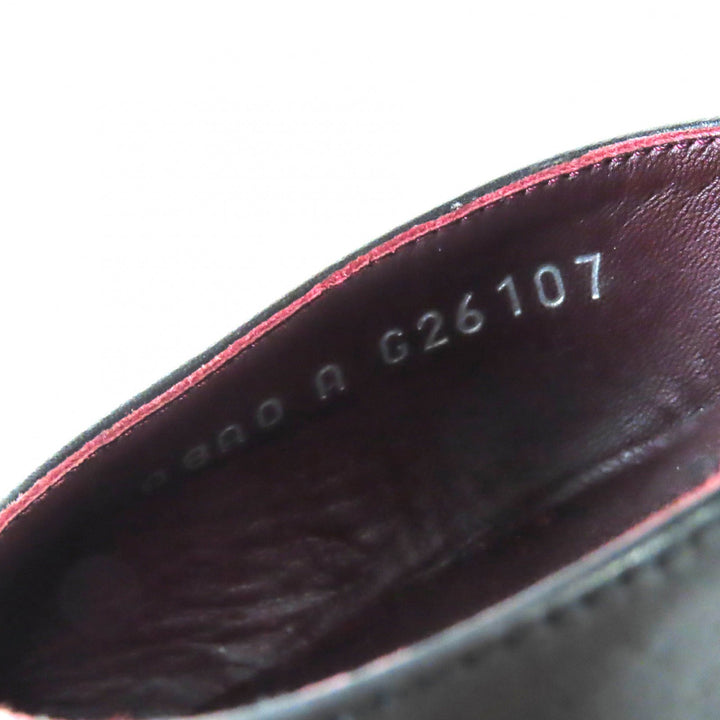美品△CHANEL シャネル G26107 ココマーク マトラッセ レースアップ レザー パンプス ブラック シルバー 36 イタリア製 レディース