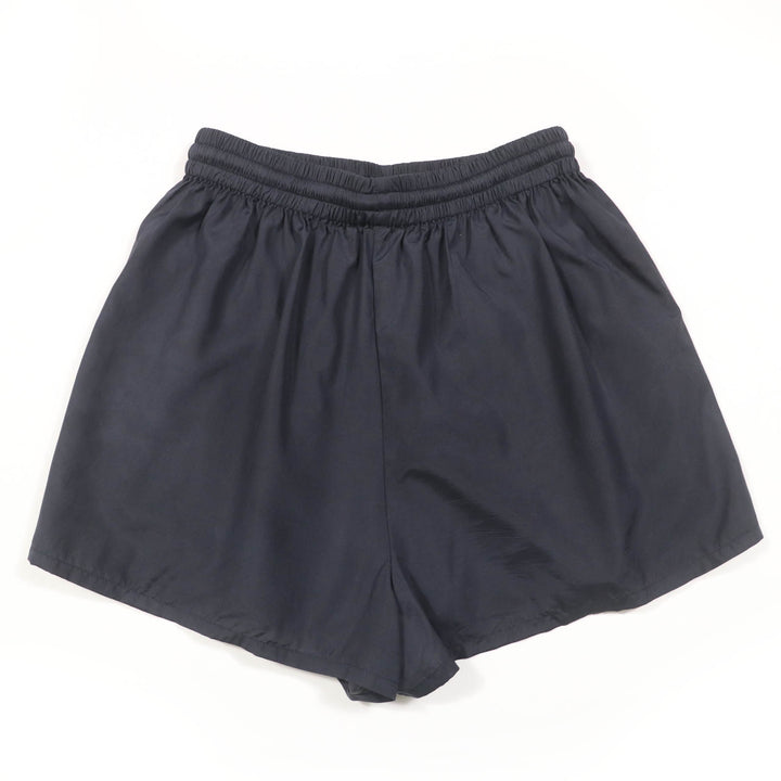 極美品☆PRADA プラダ 2021年製 P218G シルク100％ トライアングルロゴプレート ショートパンツ ブラック 38 伊製 正規品 レディース