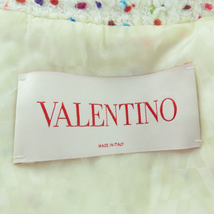 極美品☆VALENTINO ヴァレンティノ 22AW スタッズボタン ツイードジャケット・ショートパンツ セットアップ マルチカラー 38・36 正規品