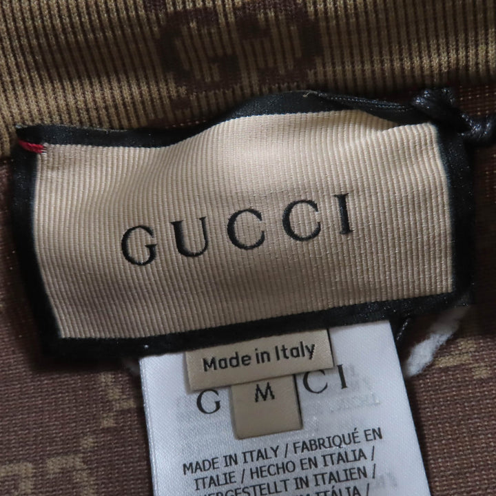 未使用品☆GUCCI グッチ 23SS 715524 GG柄 クロップド丈 フロントZIP 長袖 トップス ブラウン M イタリア製 正規品 レディース