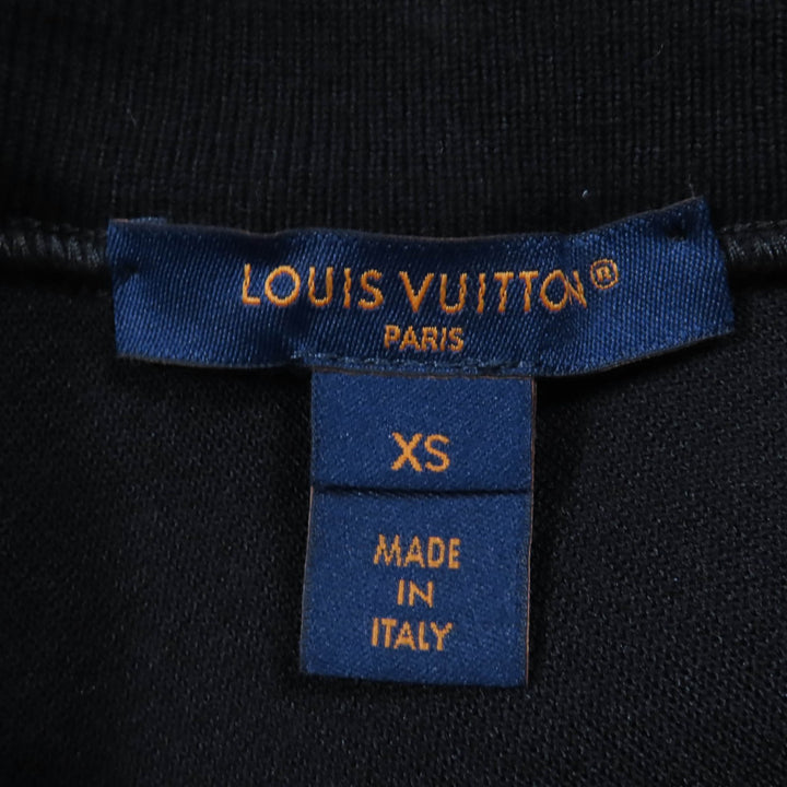 極美品☆LOUIS VUITTON ルイヴィトン 24SS ロゴ入り ワンショルダーテクニカルニットプルオーバー トップス ブラック XS 正規品