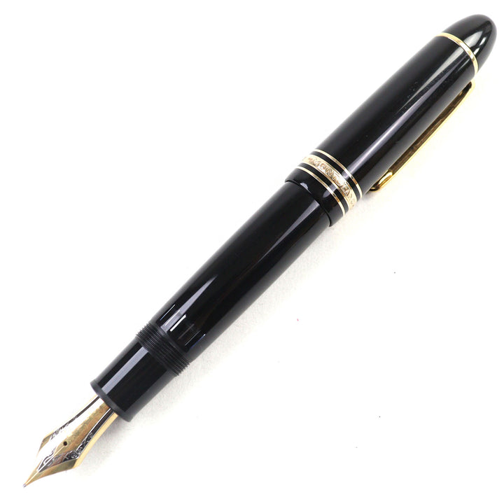 良品○MONTBLANC モンブラン マイスターシュテュック 149 18K Mニブ ホワイトスター ロゴ刻印 万年筆 ブラック ゴールド　ドイツ製