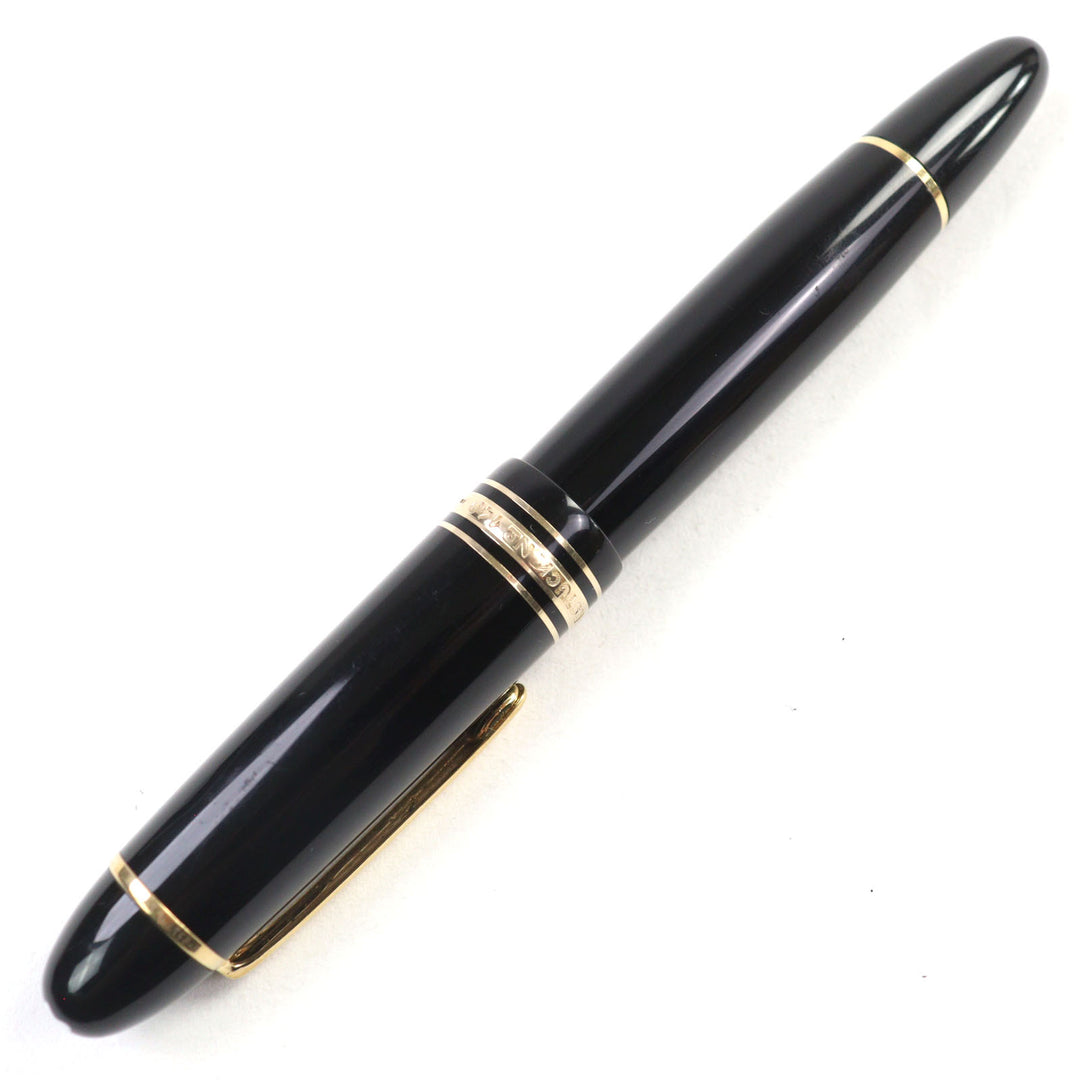 良品○MONTBLANC モンブラン マイスターシュテュック 149 18K Mニブ ホワイトスター ロゴ刻印 万年筆 ブラック ゴールド　ドイツ製