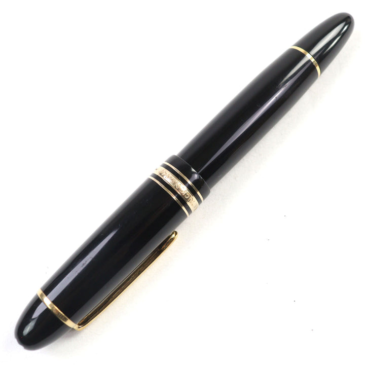 良品○MONTBLANC モンブラン マイスターシュテュック 149 18K Mニブ ホワイトスター ロゴ刻印 万年筆 ブラック ゴールド　ドイツ製