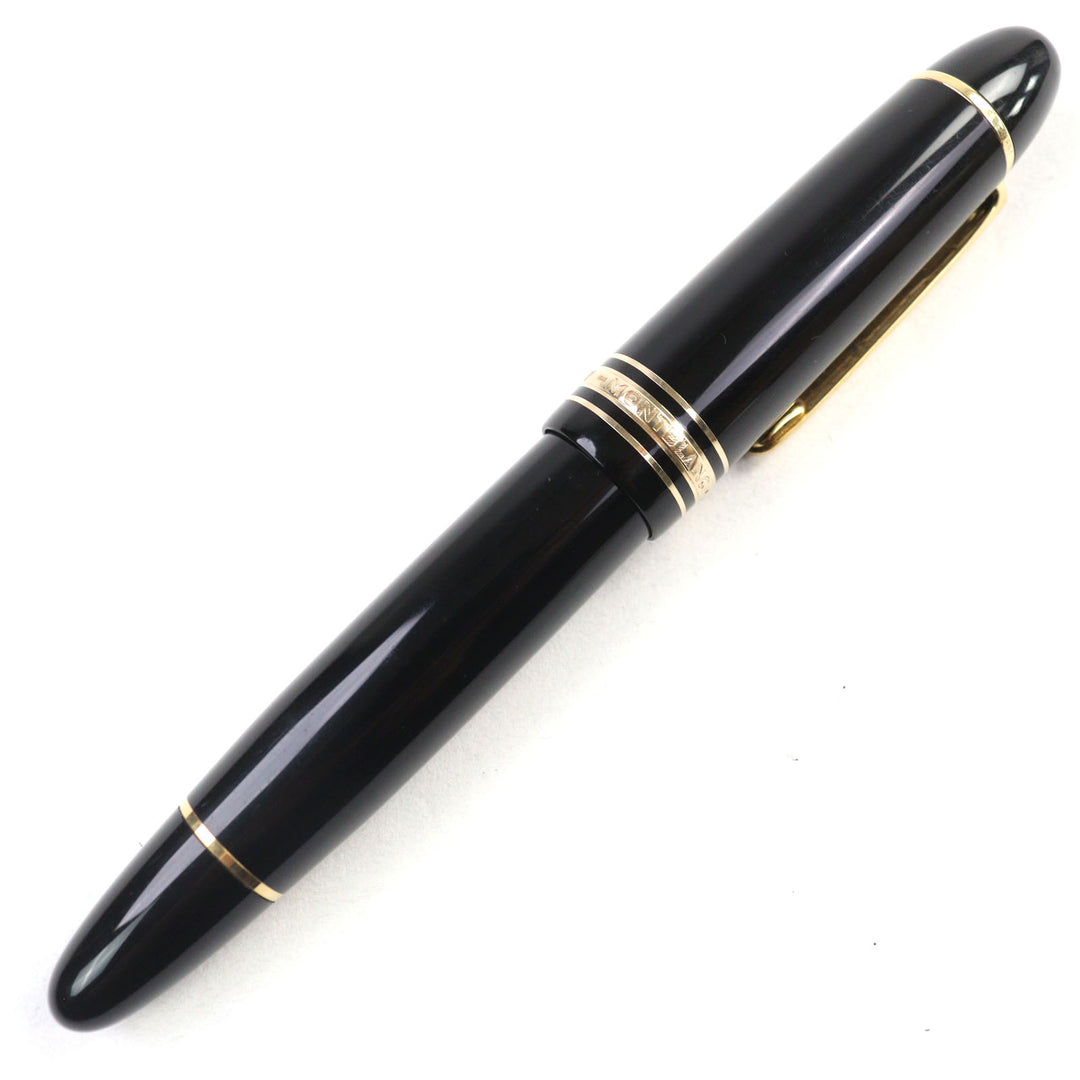良品○MONTBLANC モンブラン マイスターシュテュック 149 18K Mニブ ホワイトスター ロゴ刻印 万年筆 ブラック ゴールド　ドイツ製