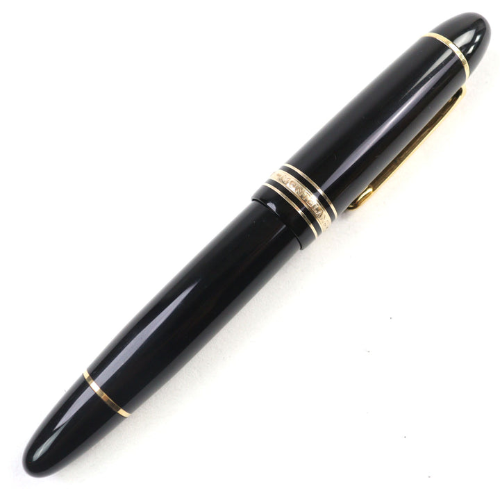 良品○MONTBLANC モンブラン マイスターシュテュック 149 18K Mニブ ホワイトスター ロゴ刻印 万年筆 ブラック ゴールド　ドイツ製