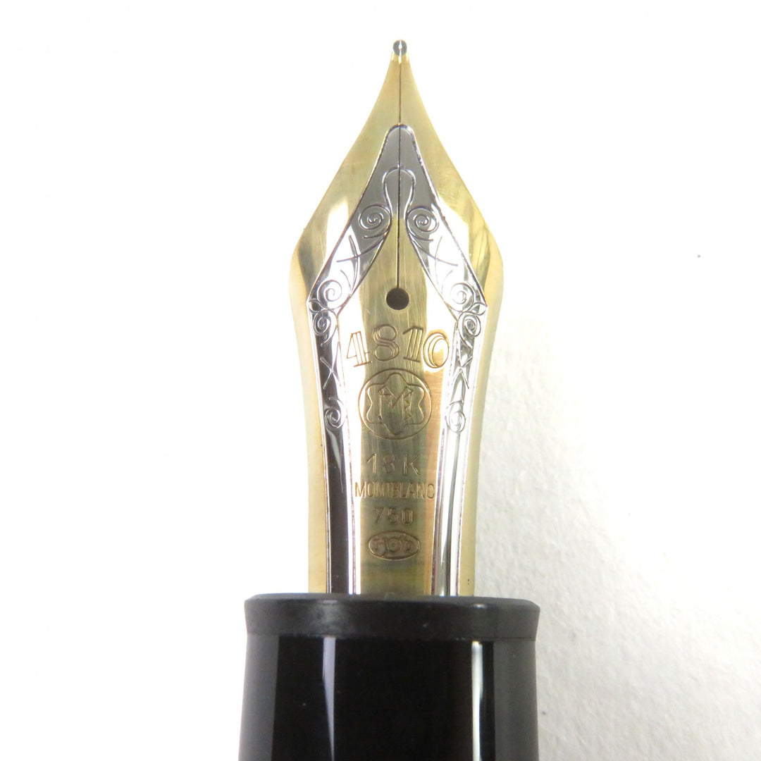 良品○MONTBLANC モンブラン マイスターシュテュック 149 18K Mニブ ホワイトスター ロゴ刻印 万年筆 ブラック ゴールド　ドイツ製
