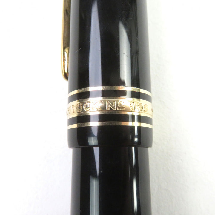 良品○MONTBLANC モンブラン マイスターシュテュック 149 18K Mニブ ホワイトスター ロゴ刻印 万年筆 ブラック ゴールド　ドイツ製