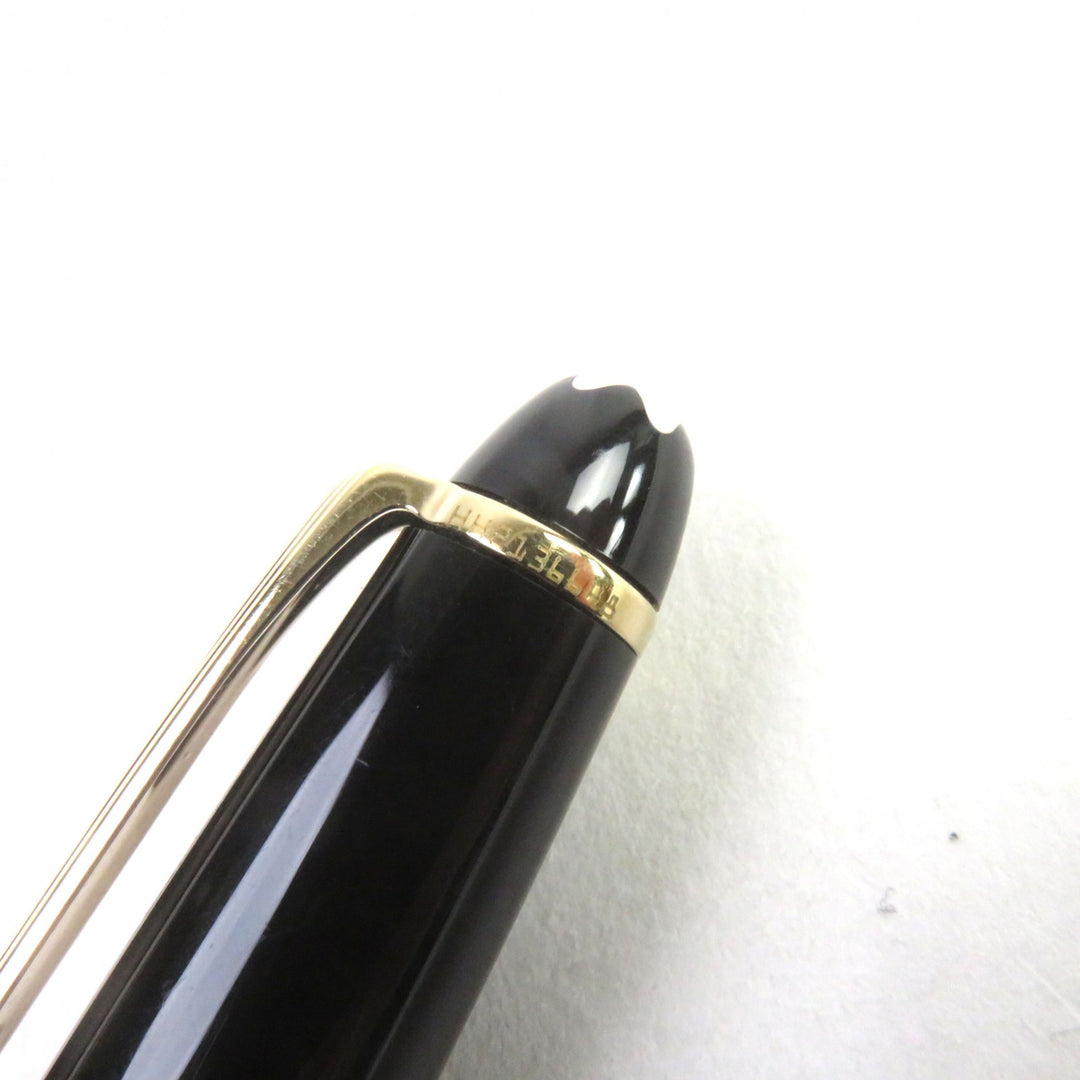 美品○MONTBLANC モンブラン マイスターシュテュック クラシック レジン ロゴ刻印 ホワイトスター ツイスト式 ボールペン　筆記確認済み