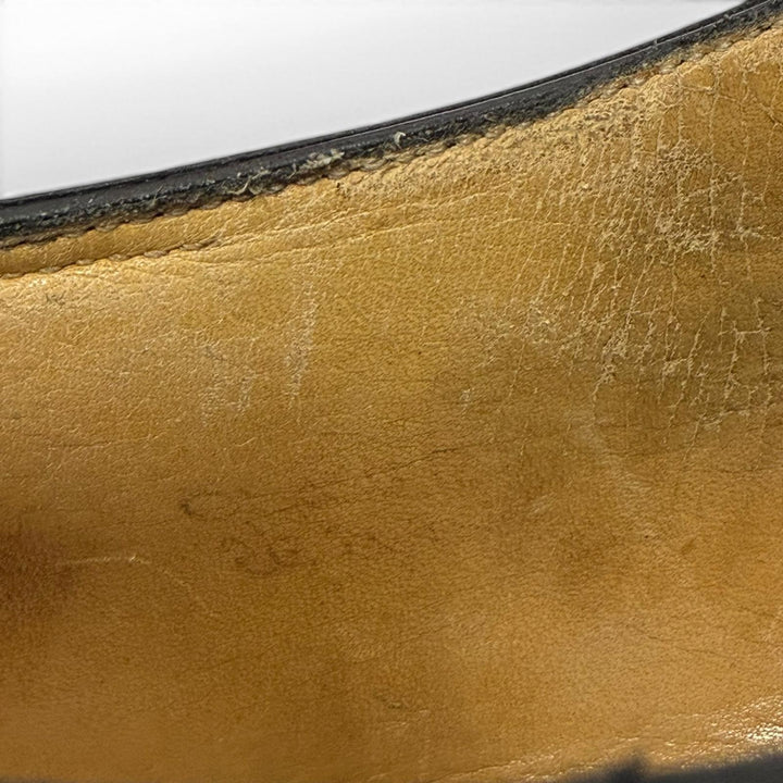 【ドンドン見直し】良品▼John Lobb ジョンロブ OSNER オスナー Uチップ モンクストラップ レザーシューズ ブラック 26～26.5cm メンズ