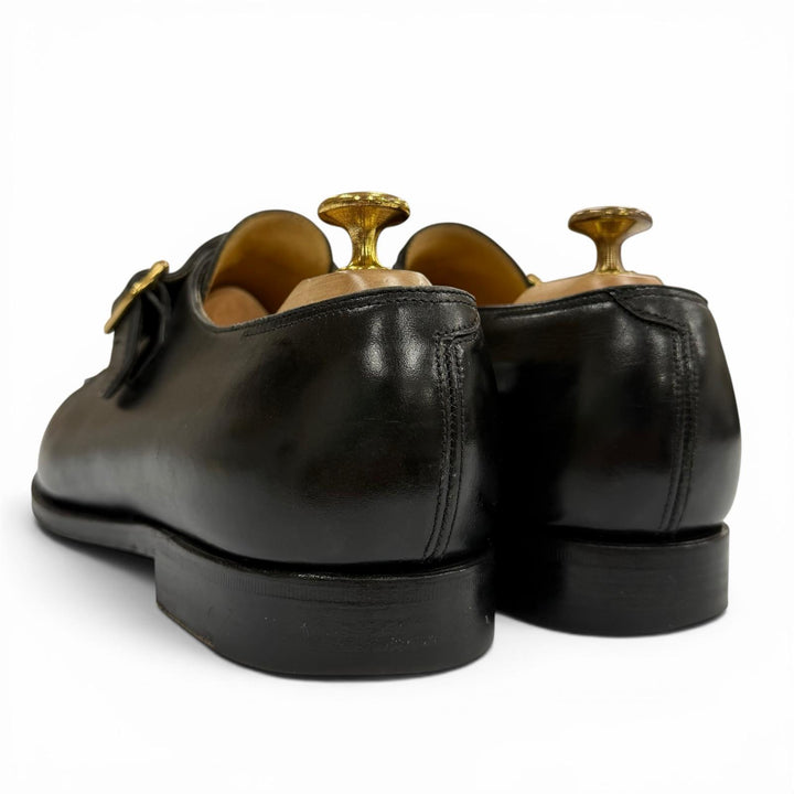 【ドンドン見直し】良品▼John Lobb ジョンロブ OSNER オスナー Uチップ モンクストラップ レザーシューズ ブラック 26～26.5cm メンズ