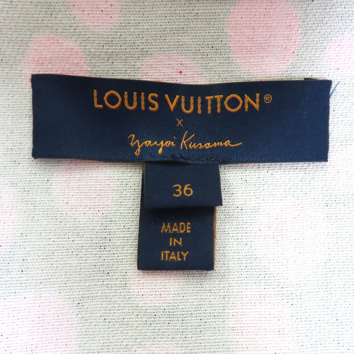 極美品◇LOUIS VUITTON×Yayoi Kusama ルイヴィトン×草間彌生 23AW インフィニティドット ワンピース ブラック ピンク 36 伊製 正規品