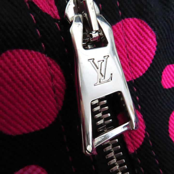 極美品◇LOUIS VUITTON×Yayoi Kusama ルイヴィトン×草間彌生 23AW インフィニティドット ワンピース ブラック ピンク 36 伊製 正規品