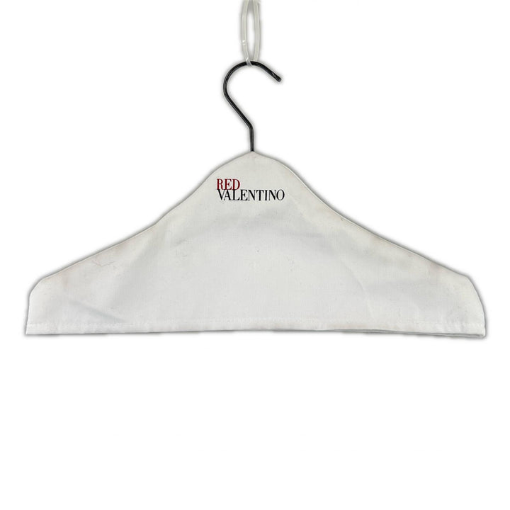 美品▲RED VALENTINO レッドヴァレンティノ FR3VS585-V02332R リボン付き ツイード ノースリワンピース ブラック 42 ハンガー付 正規品
