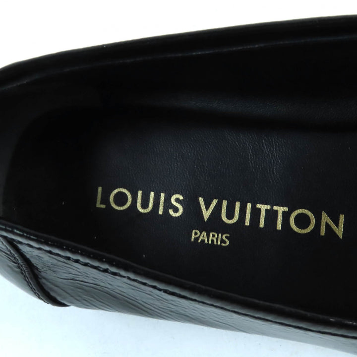 美品★LOUIS VUITTON ルイヴィトン 24SS 1ACYYL ソーホー・ライン LV金具付 レザー ローファー ブラック 38 箱・保存袋付き イタリア製