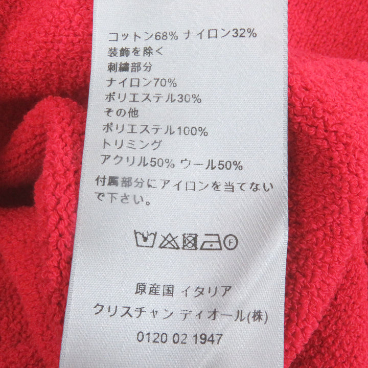 極美品□DIOR ERL ディオール オム イーアールエル 23SS 313M831AT498 ウサギ 半袖ニットポロシャツ レッド XS イタリア製 正規品 メンズ