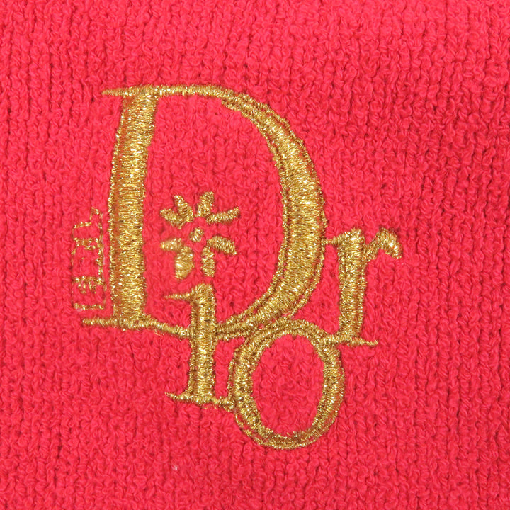 極美品□DIOR ERL ディオール オム イーアールエル 23SS 313M831AT498 ウサギ 半袖ニットポロシャツ レッド XS イタリア製 正規品 メンズ