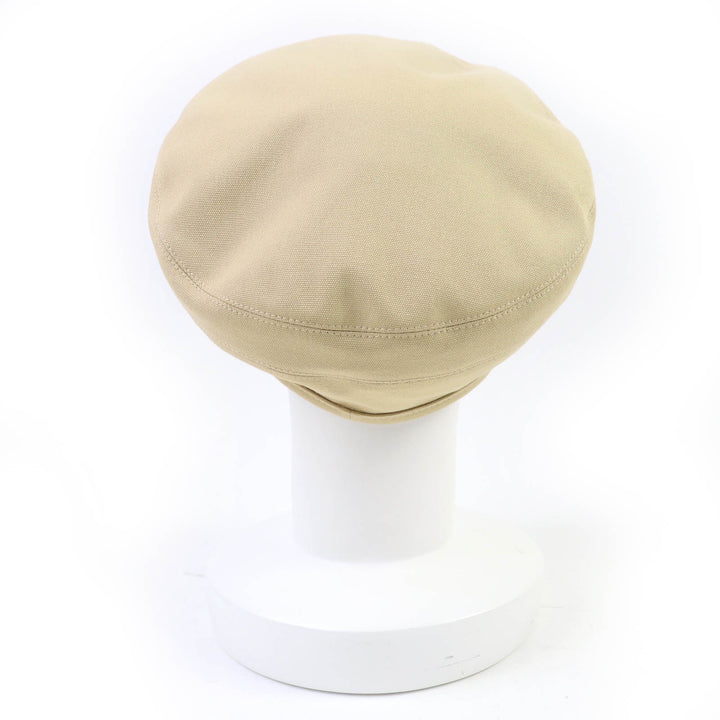 未使用品☆HERMES エルメス 2024年製 241067N コットン100％ シルバー金具 シェーヌダンクル・シェル金具 ベレー帽 ベージュ 58 正規品