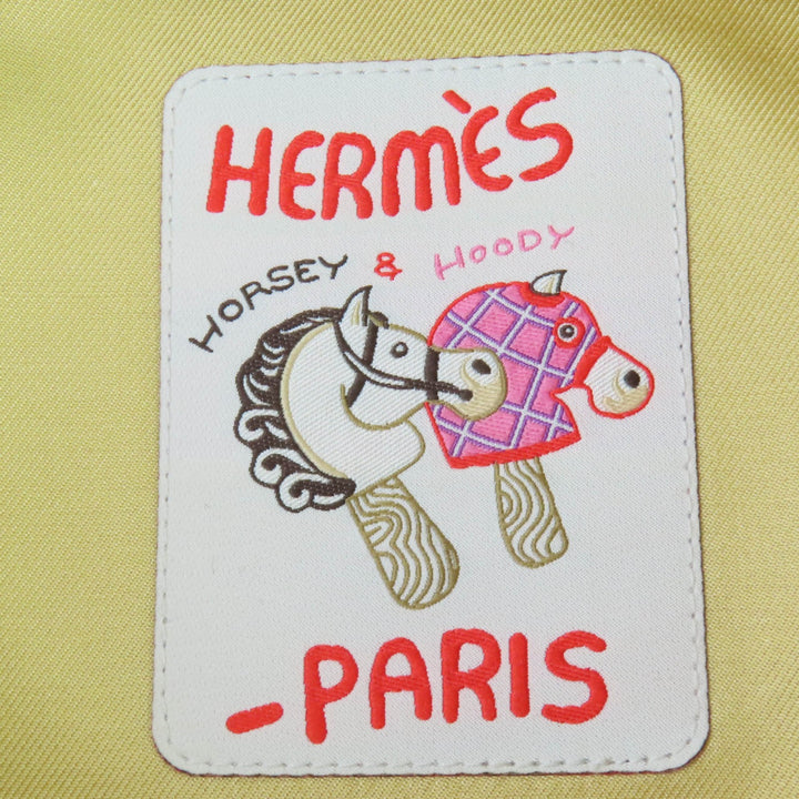 未使用品☆HERMES エルメス 2024年製 241067N コットン100％ シルバー金具 シェーヌダンクル・シェル金具 ベレー帽 ベージュ 58 正規品