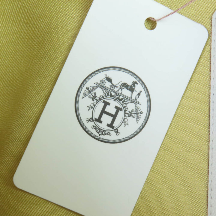 未使用品☆HERMES エルメス 2024年製 241067N コットン100％ シルバー金具 シェーヌダンクル・シェル金具 ベレー帽 ベージュ 58 正規品