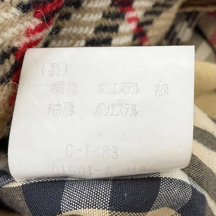 美品□Burberrys バーバリー ヴィンテージ 裏ノバチェック柄 ウールライナー付き トレンチコート スプリングコート カーキ 92-170 メンズ