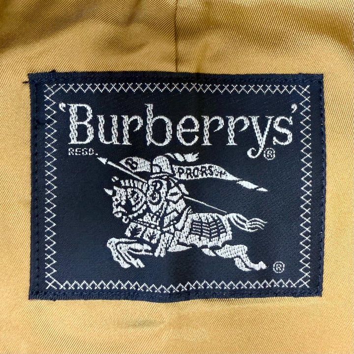 美品□Burberrys バーバリー ヴィンテージ 裏ノバチェック柄 ウールライナー付き トレンチコート スプリングコート カーキ 92-170 メンズ