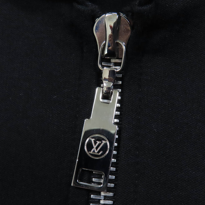極美品☆LOUIS VUITTON KANSAI YAMAMOTO ルイヴィトン 山本寛斎 カブキ・フーディー フロントZIP 長袖 パーカー ブラック XS レディース