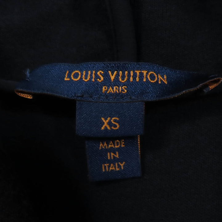 極美品☆LOUIS VUITTON KANSAI YAMAMOTO ルイヴィトン 山本寛斎 カブキ・フーディー フロントZIP 長袖 パーカー ブラック XS レディース