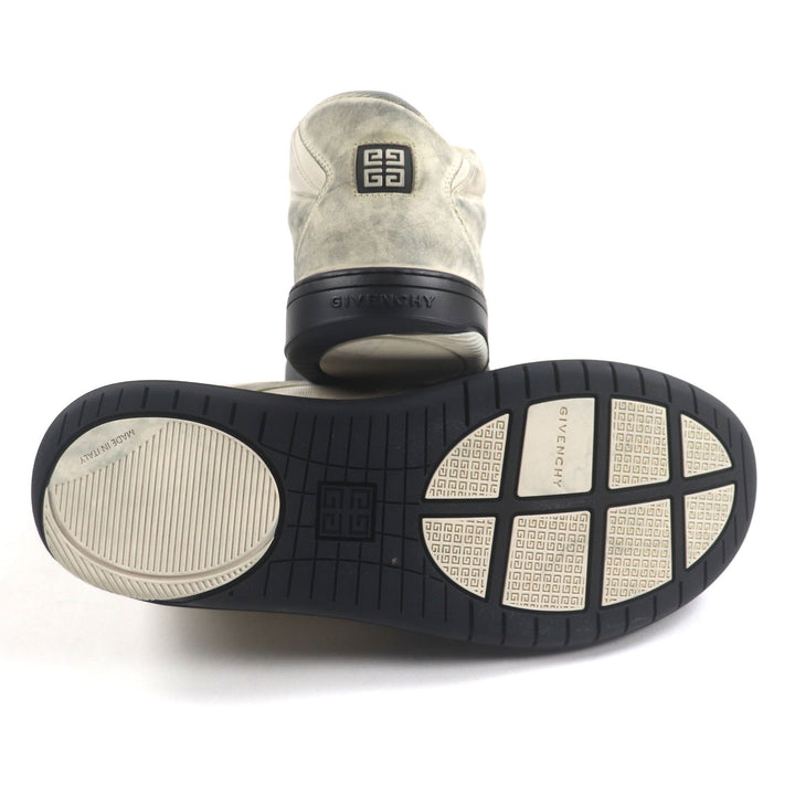 未使用品▼GIVENCHY ジバンシィ BH009KH1PP ヌバックレザー メッシュ ニューライン USED加工 スニーカー ベージュ 44 箱付き 伊製 メンズ