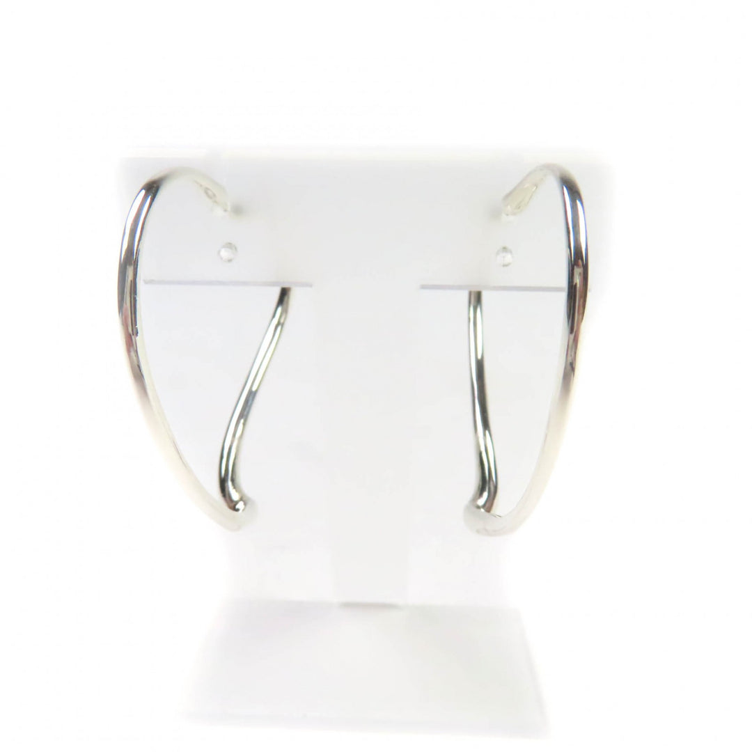 美品★TIFFANY&amp;Co. ティファニー エルサペレッティ オープン ハート フープ ピアス アクセサリー 925 シルバー 重量9.2g レディース