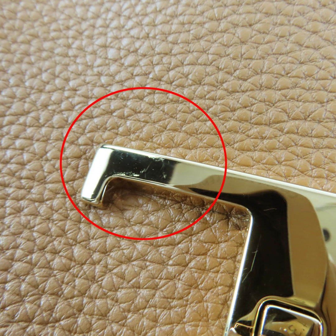 美品☆TOD’S トッズ XBWTSQC0100T5ZS410 Tタイムレス フラップ バッグ ミニ レザー ショルダーバッグ ブラウン レディース 定価355300円