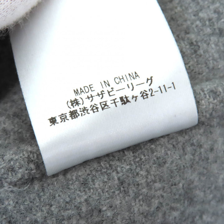 極美品△ebure エブール 3010200123 ウール100％ バックベルト付き ジロンラムメルトン ショールカラー オーバーコート グレー 36 正規品