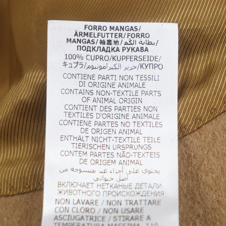 未使用品▼GUCCI グッチ 23AW 753089 キャメルヘアー100% シティラベル ロゴ入りボタン シングル チェスターコート ブラウン 44　正規品