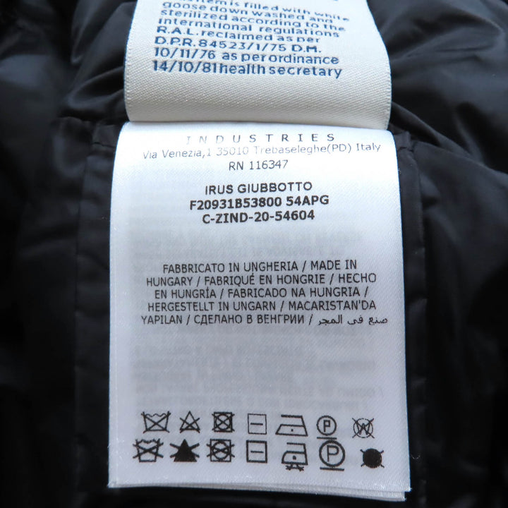 美品★MONCLER モンクレール 20-21AW IRUS フード・デカロゴワッペン付 裾フリル 比翼仕立て ダウンジャケット カーキ 00 正規品