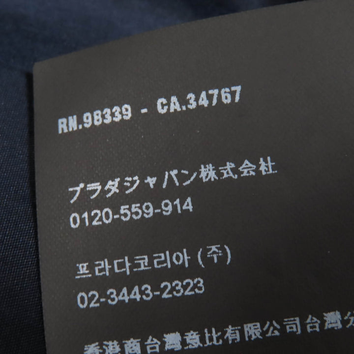 極美品☆PRADA プラダ P3309 レースコンビ Vネック 長袖 ワンピース ドレス ネイビー 40 イタリア製 正規品 レディース