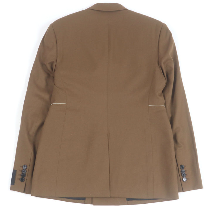 極美品□Dior HOMME ディオールオム 833C246M4321 ATELIER ダブルブレスト テーラードジャケット ブラウン 46 イタリア製 正規品 メンズ