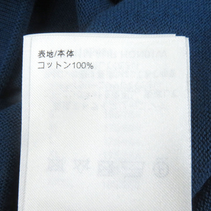 極美品□LOUIS VUITTON ルイヴィトン 2024年製 コットン100％ フロントロゴ ショートスリーブ 半袖ニット ブルー XL イタリア製 正規品