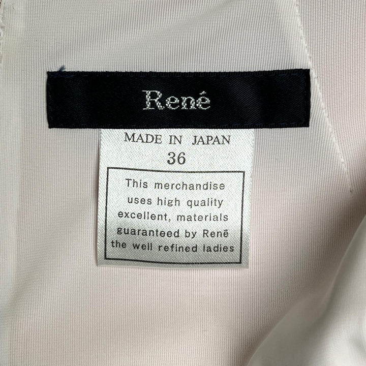 極美品▲Rene ルネ リボンデザイン フレアワンピース ボレロ セットアップ スーツ セレモニー ピンク 36 日本製 正規品 レディース